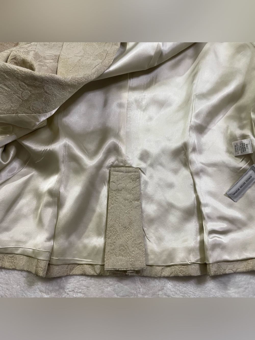 Banana Republic Gold Wool Blend Blazer *damaged* size 12 - Picture 8 of 16